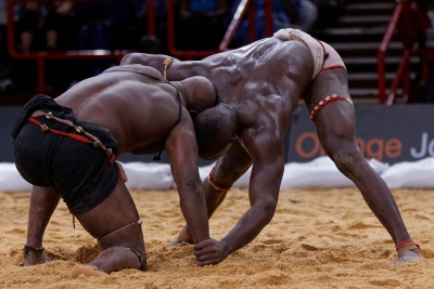 Un petit aperçu sur la lutte sénégalaise avec frappe