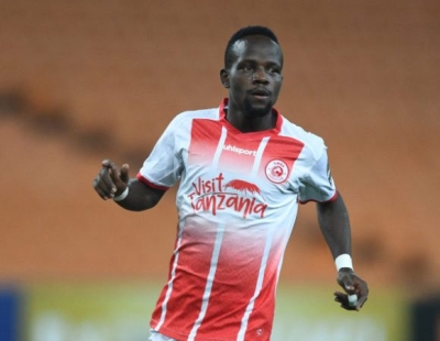 Chota Chama of Simba SC during the 2021 CAF Champions League Quarterfinal match between Kaizer Chiefs and Simba FC on the 15 May 2021 at FNB Stadium/ Pic Sydney Mahlangu/BackpagePix